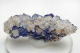 Vivid-Blue Azurite Encrusted Quartz Crystals - China #213826-1